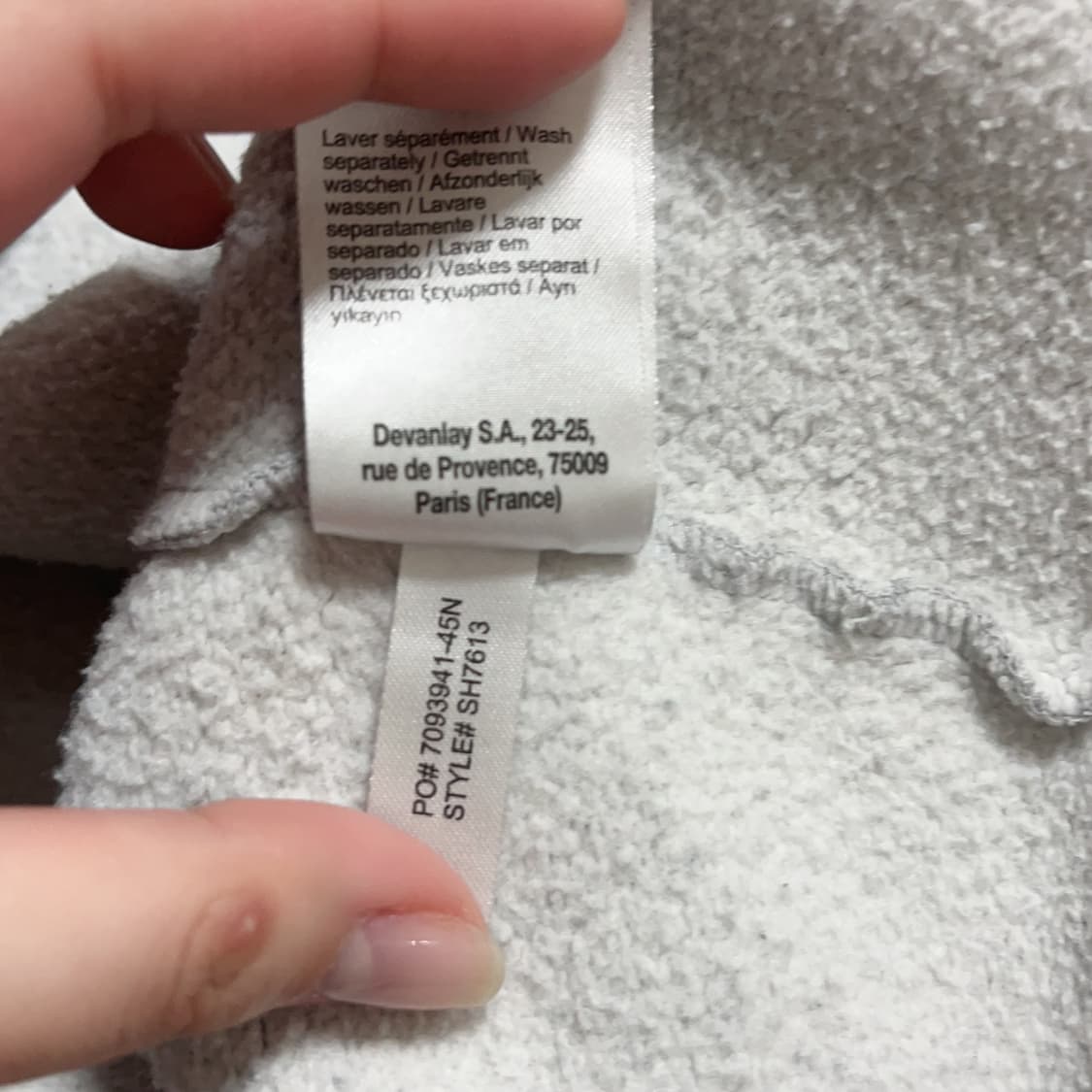 [정품] 라코스테 그레이 기모 맨투맨 [ 4XL ] 상품이미지7