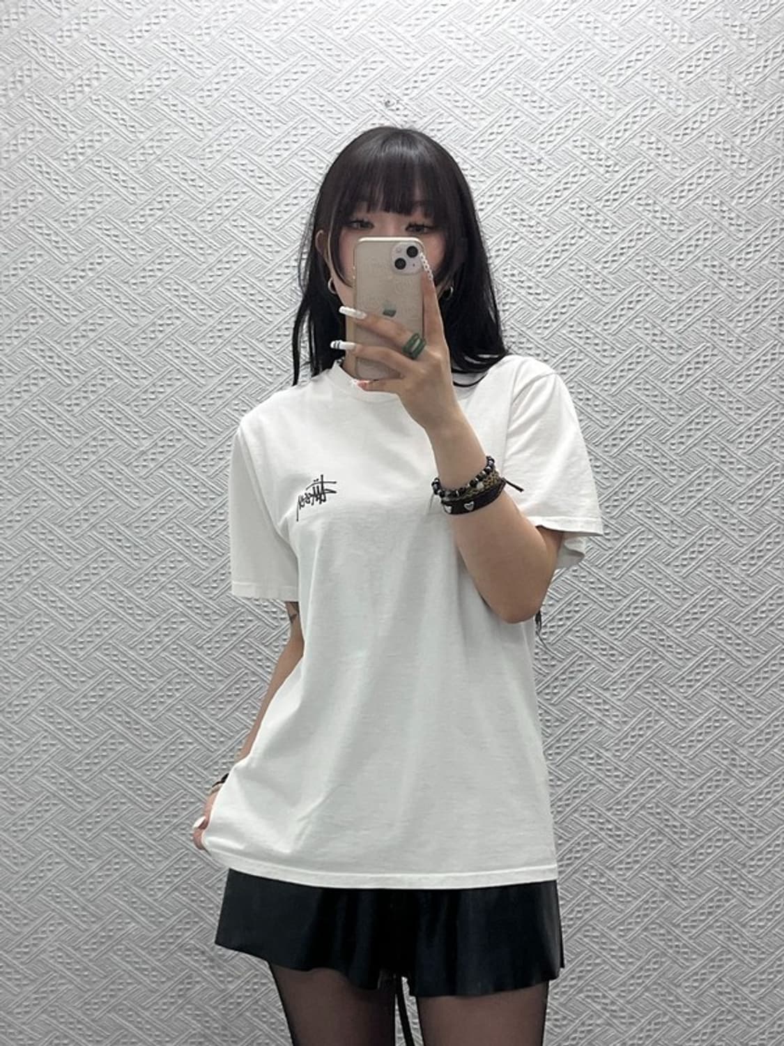 스투시 빈티지 피그먼트 다이드 화이트크림 반팔티 S C10995 상품이미지2