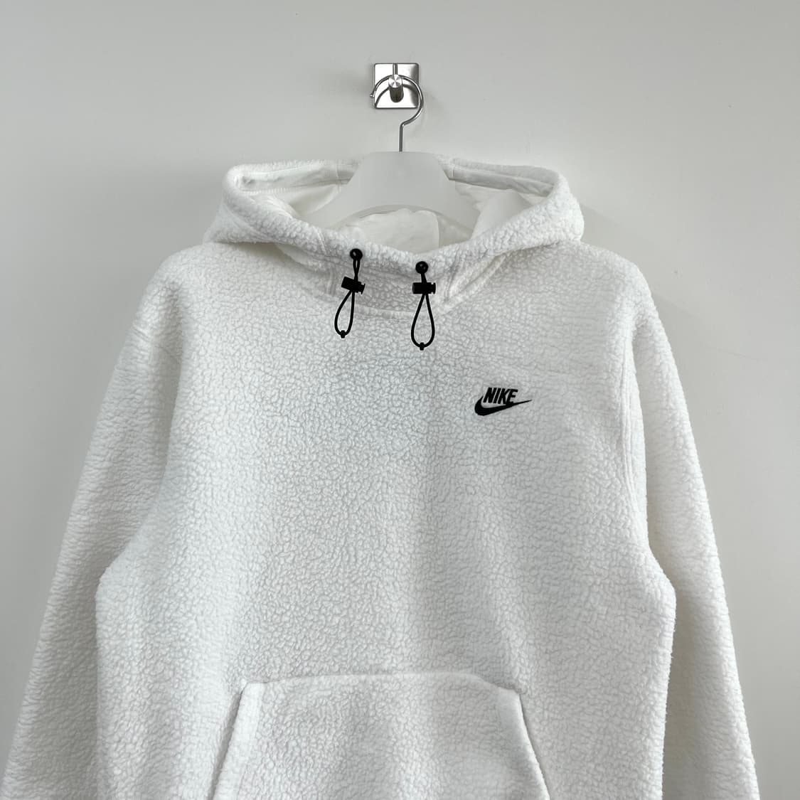 나이키 에센셜 셰르파 플리스 화이트 후드티 상품이미지4