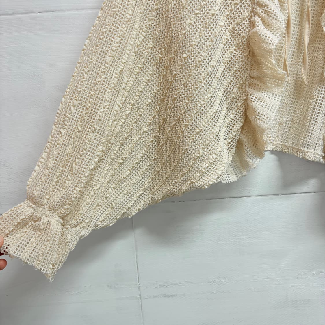 ehka sopo 버터 네트 모리걸 프릴 리본 가디건 JPN 상품이미지3