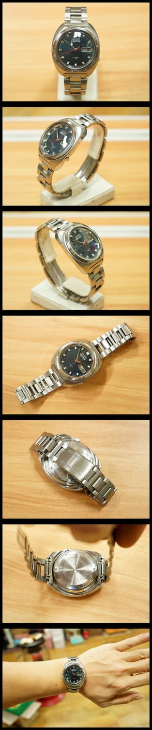 70s 세이코 5 엑터스 7019-7050 "에게해 블루 다이얼" 시계 상품이미지2