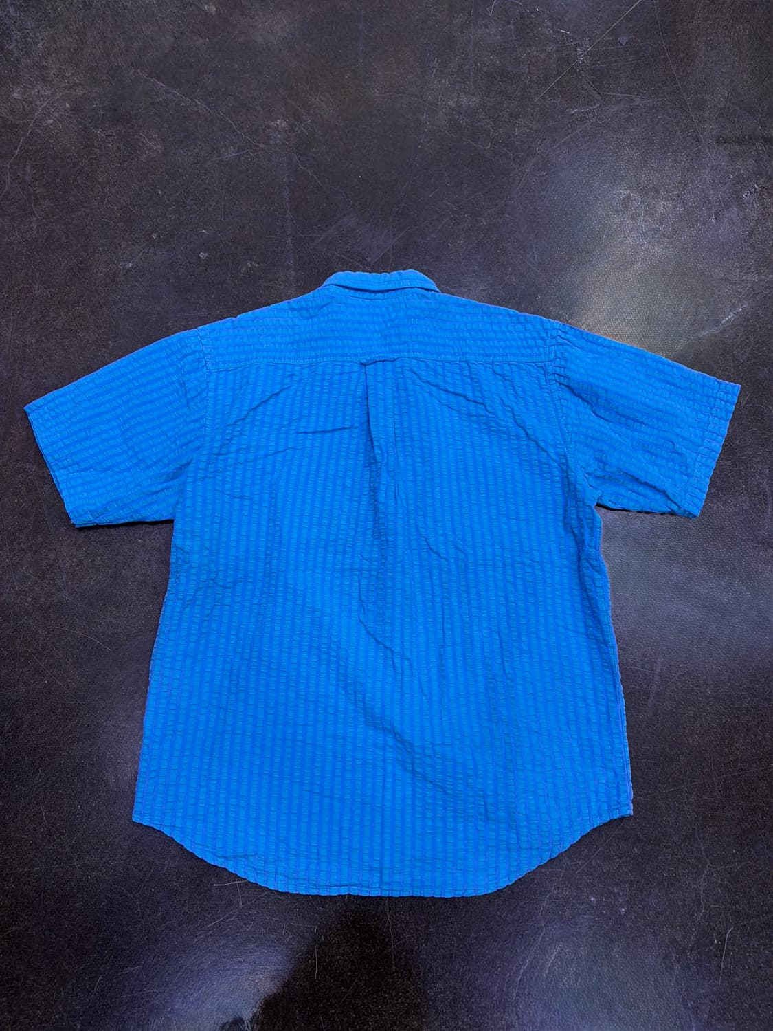 울리치 캐쥬얼 버튼다운 스트라이프 시어서커 엠보싱 반팔셔츠 L 상품이미지6