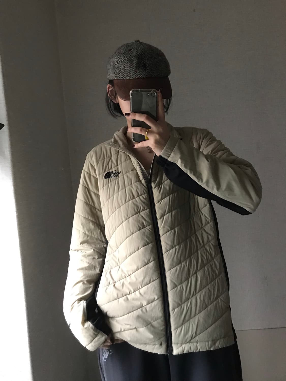 노페 베이지 경량패딩 상품이미지2