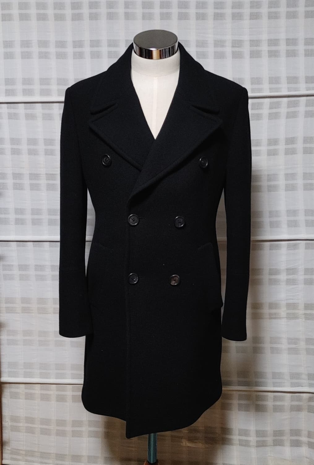 (한섬) 시스템 옴므 검정 더블 코트 100 (슬림) 상품이미지3