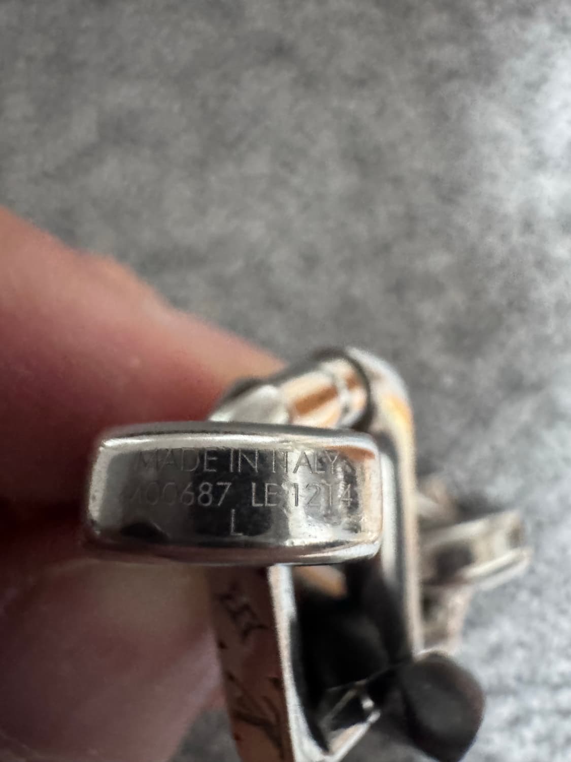 루이비통 버질아블로 체인 팔찌 블랙 실버 L사이즈 상품이미지4