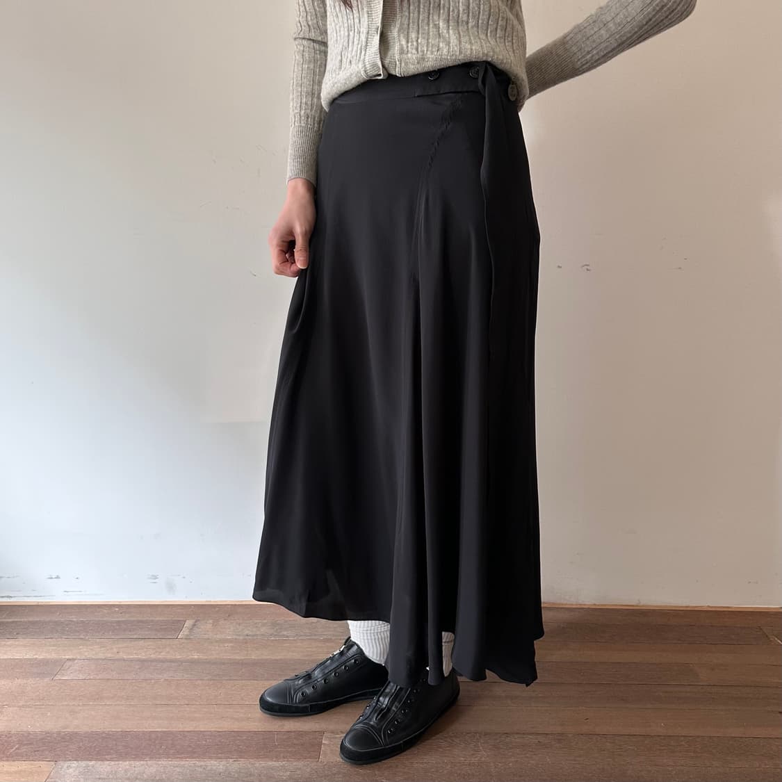 아크네스튜디오 acne studios 허리 벨트 실크 스커트 치마 상품이미지1