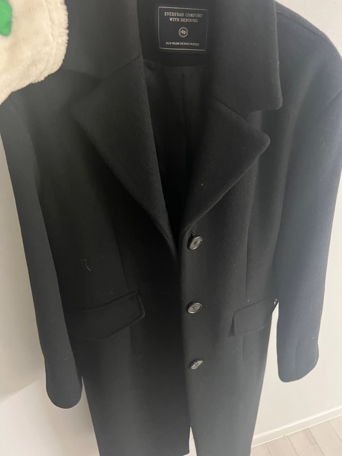 드파운드 캐시미어 싱글 코트 블랙 상품이미지4