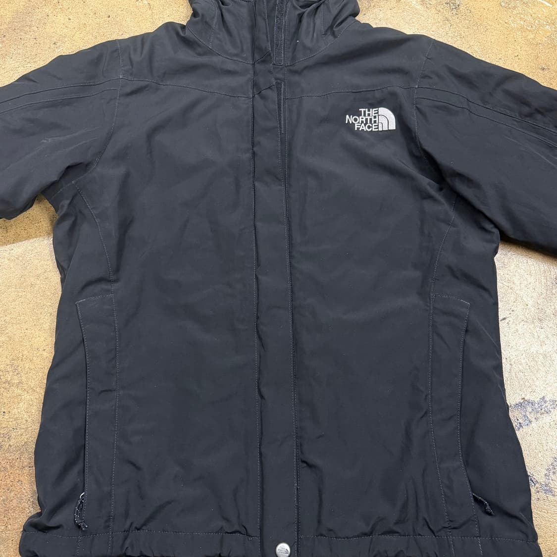 [정품/M] 노스페이스 블랙 후드 바람막이 자켓 b8 상품이미지3