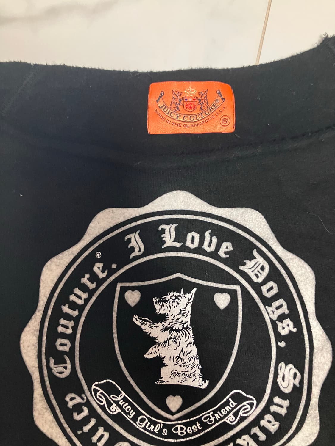 Y2K 쥬시 꾸뛰르 블랙 오프숄더 스웻셔츠 맨투맨 S 상품이미지2