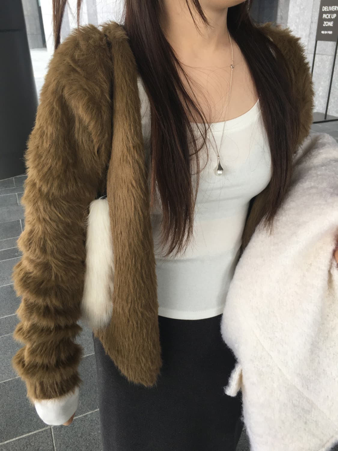 퍼 가디건 (brown) 상품이미지6