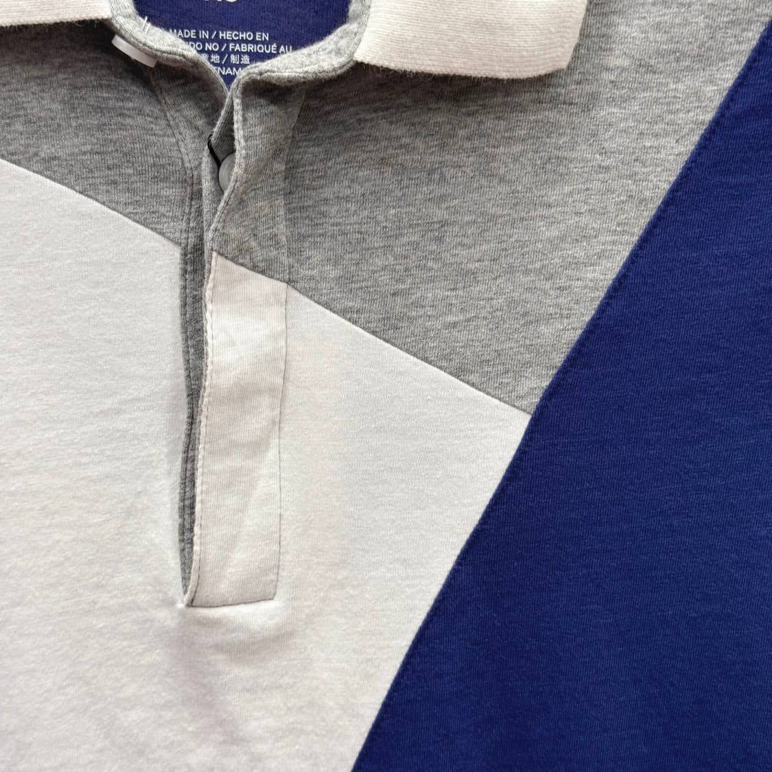 아르마니 익스체인지 컬러블록 반팔 카라 티셔츠 사선 배색 상품이미지6