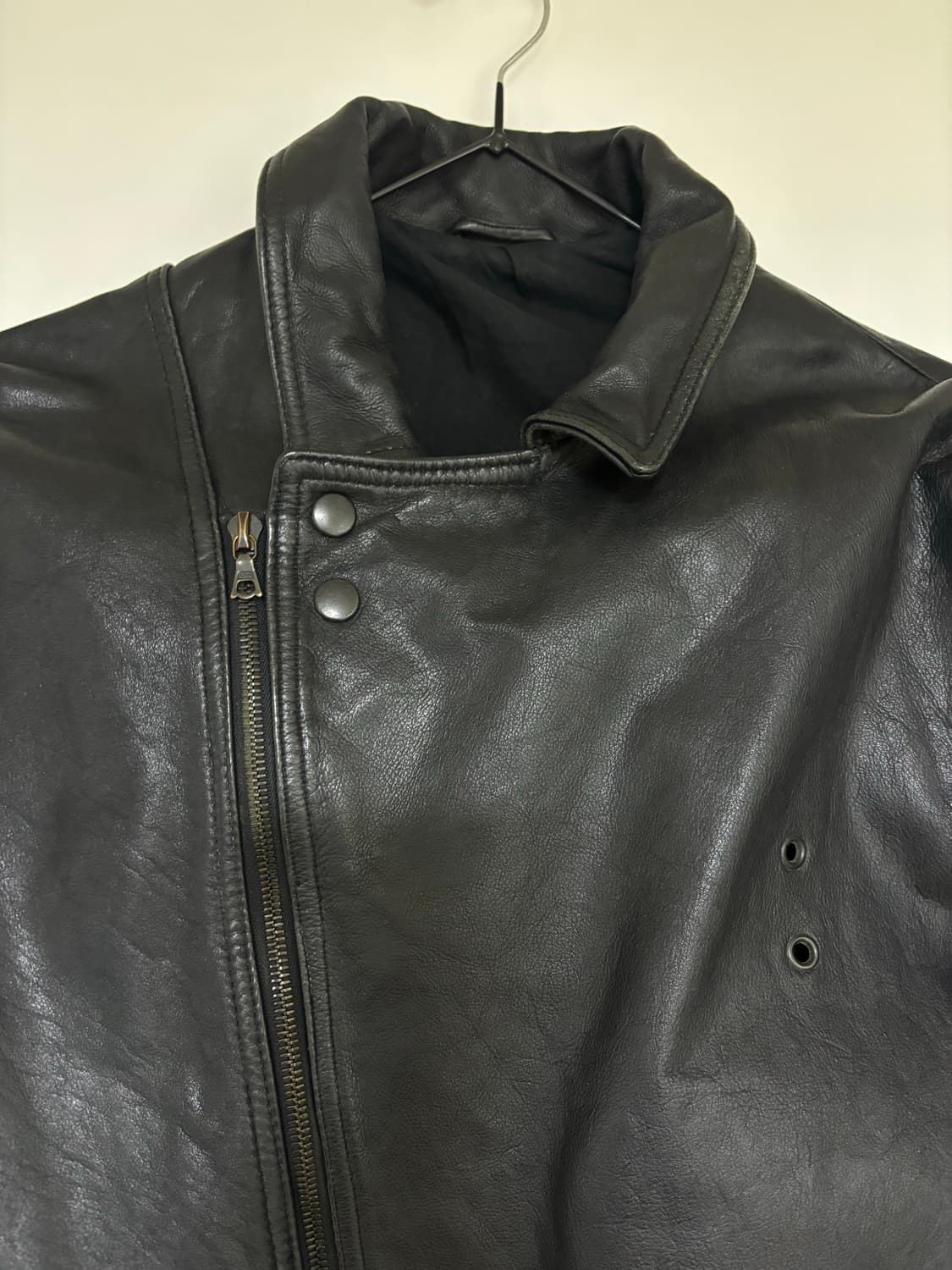 아크네 레더 바이커 자켓 상품이미지2