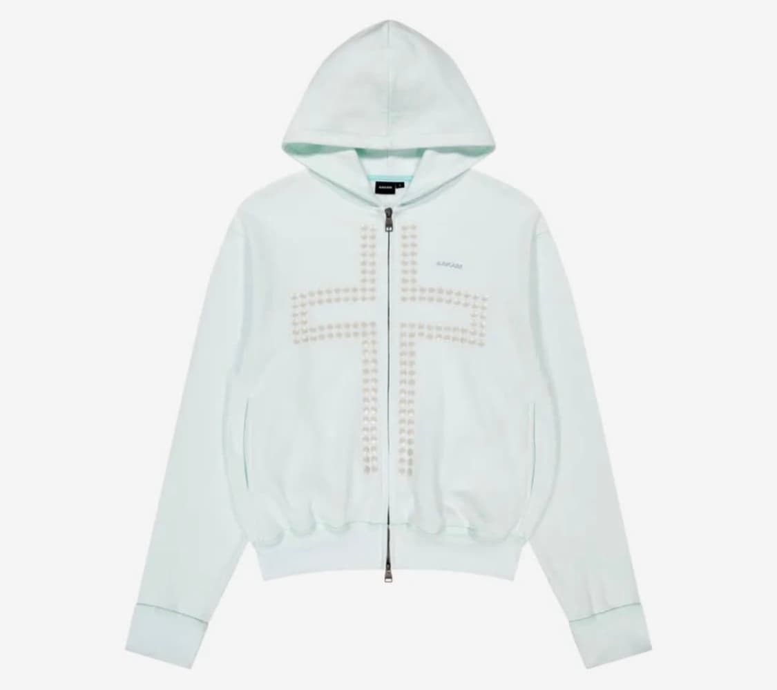 아캄 크로스 라인스톤 후드집업 1사이즈 상품이미지1