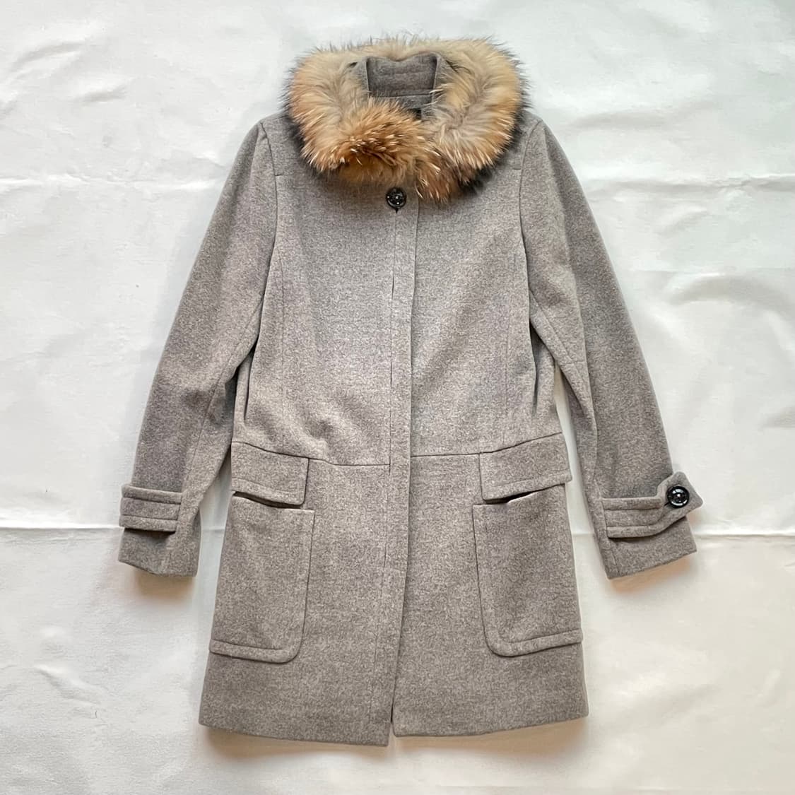 맨션 123 Maison 123 캐시미어 라쿤 퍼 코트 자켓 상품이미지2