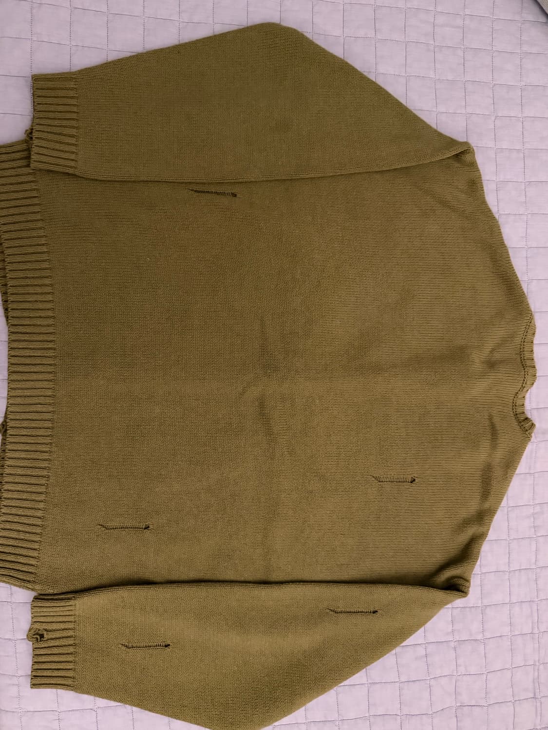 엑스톤즈 보운 니트집업 카키 L 상품이미지4