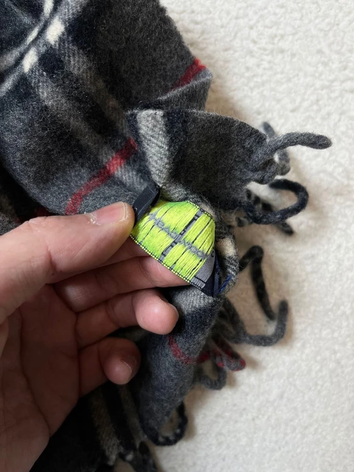 버버리 90's 100% 캐시미어 노바 체크 목도리 A1818 상품이미지4