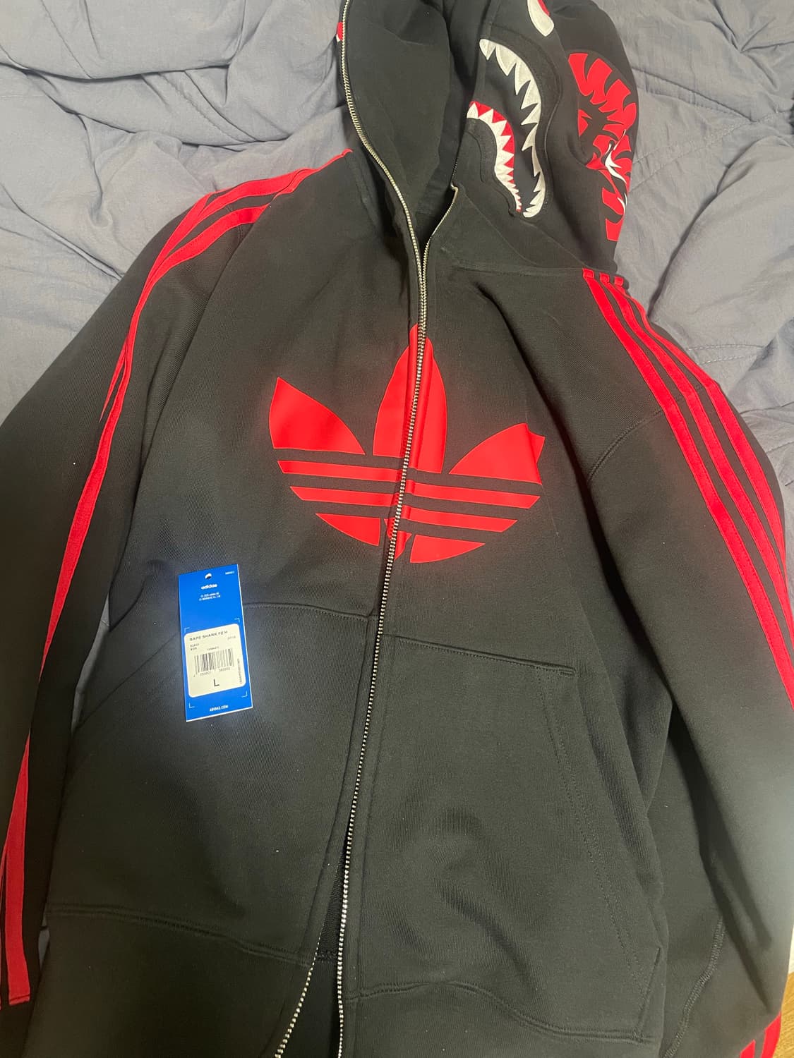 (L)아디다스 베이프 샤크 후드 상품이미지1