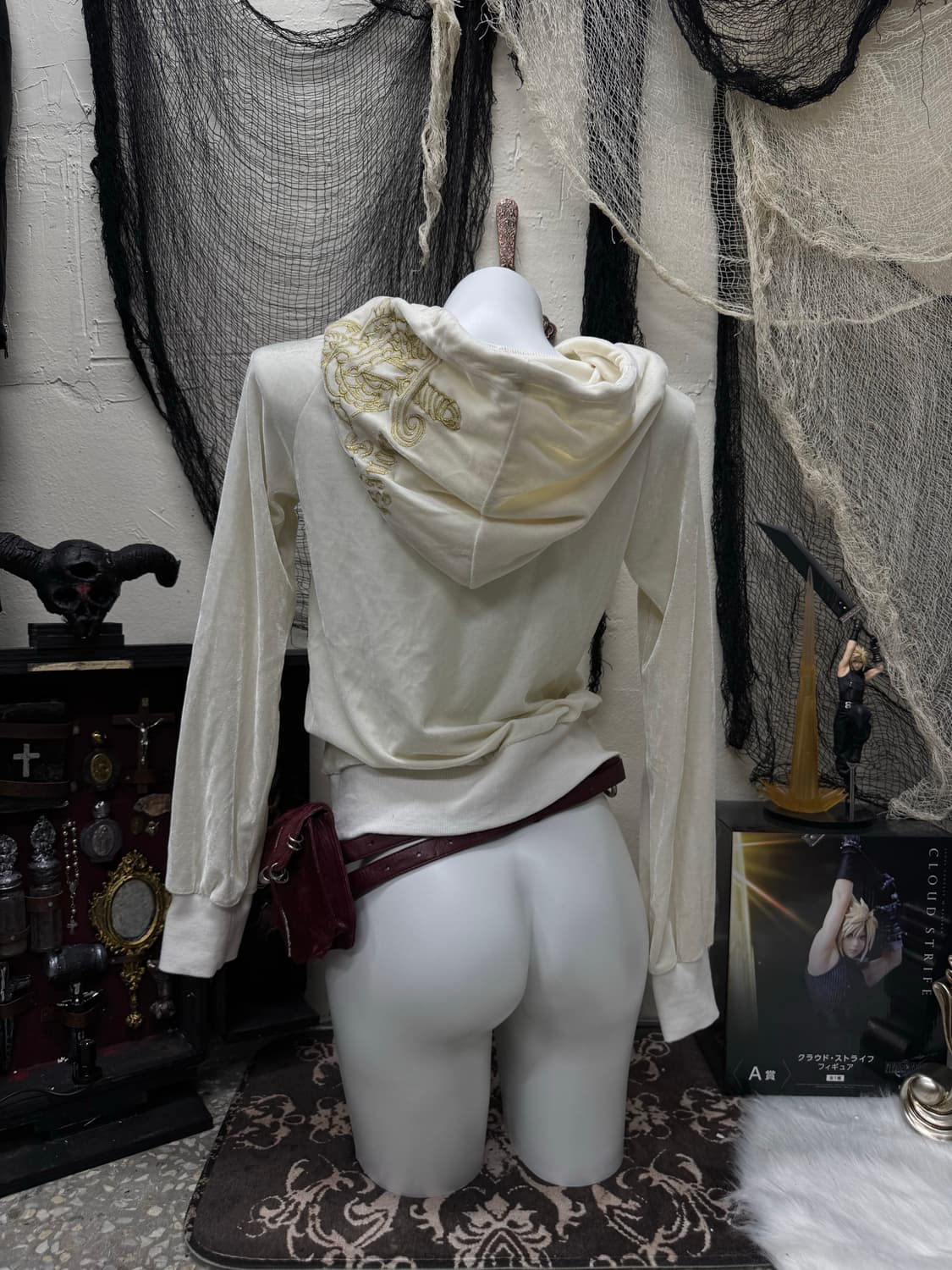 Babydoll 00s y2k embroidery hoodie 상품이미지6