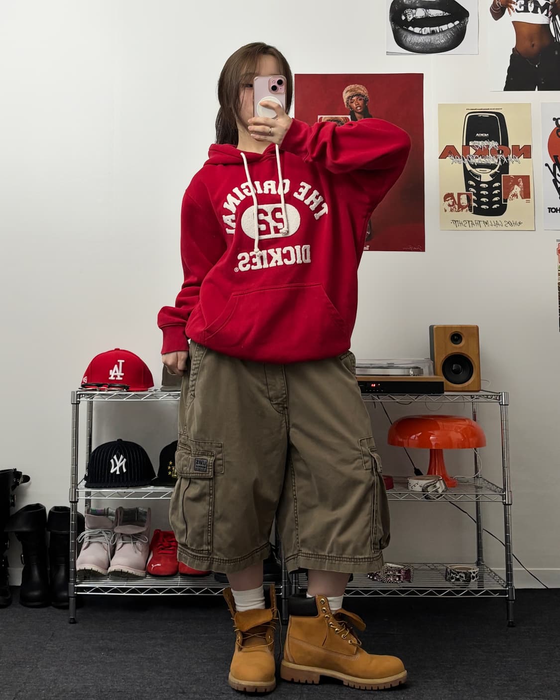 디키즈 00s 아플리케 로고 스웻 후디 상품이미지4