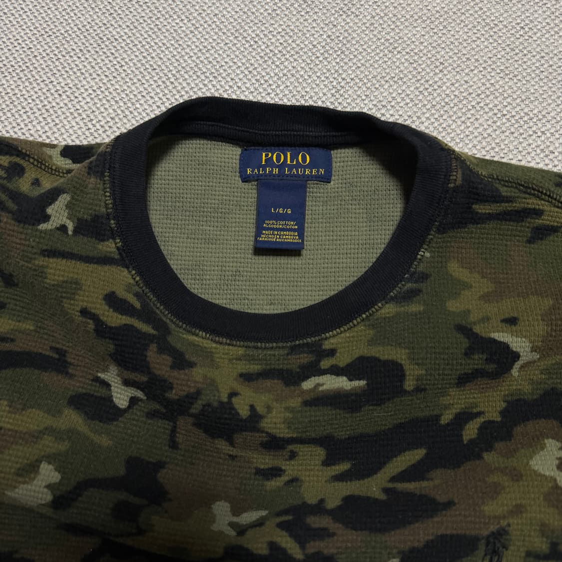 폴로 랄프로렌 카모 와플 긴팔티 상품이미지2
