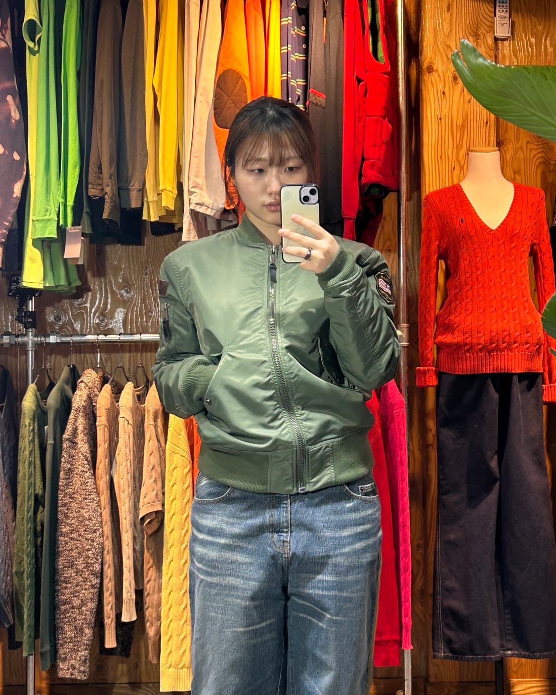 L 쇼트(Schott) 오리지널 MA-1 에어포스 카키 점퍼 상품이미지1