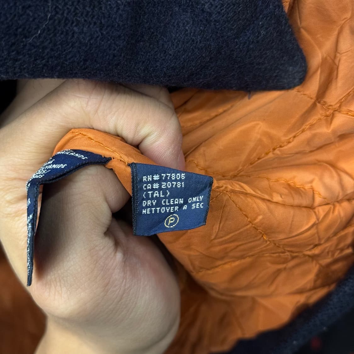 Rare! 90s 타미 힐피거 코듀로이 카라 파이어맨 울 코트   상품이미지9
