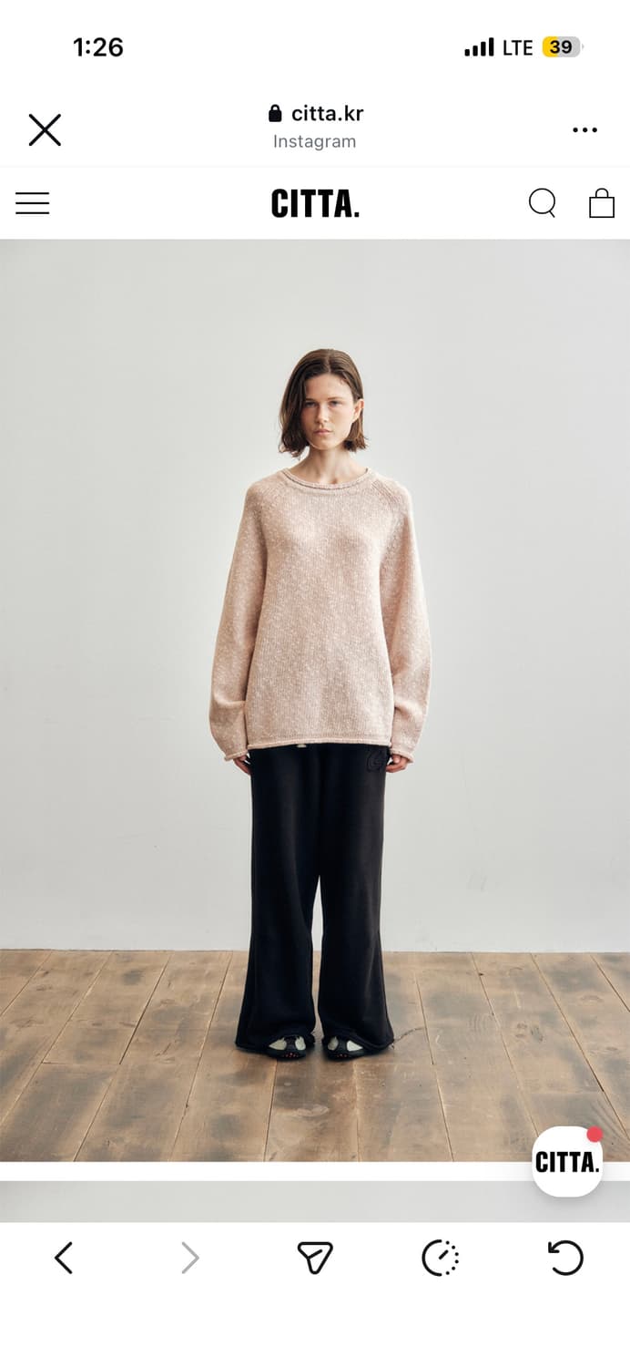 Wool Punching Loose Fit Candy Knit 핑크 상품이미지3