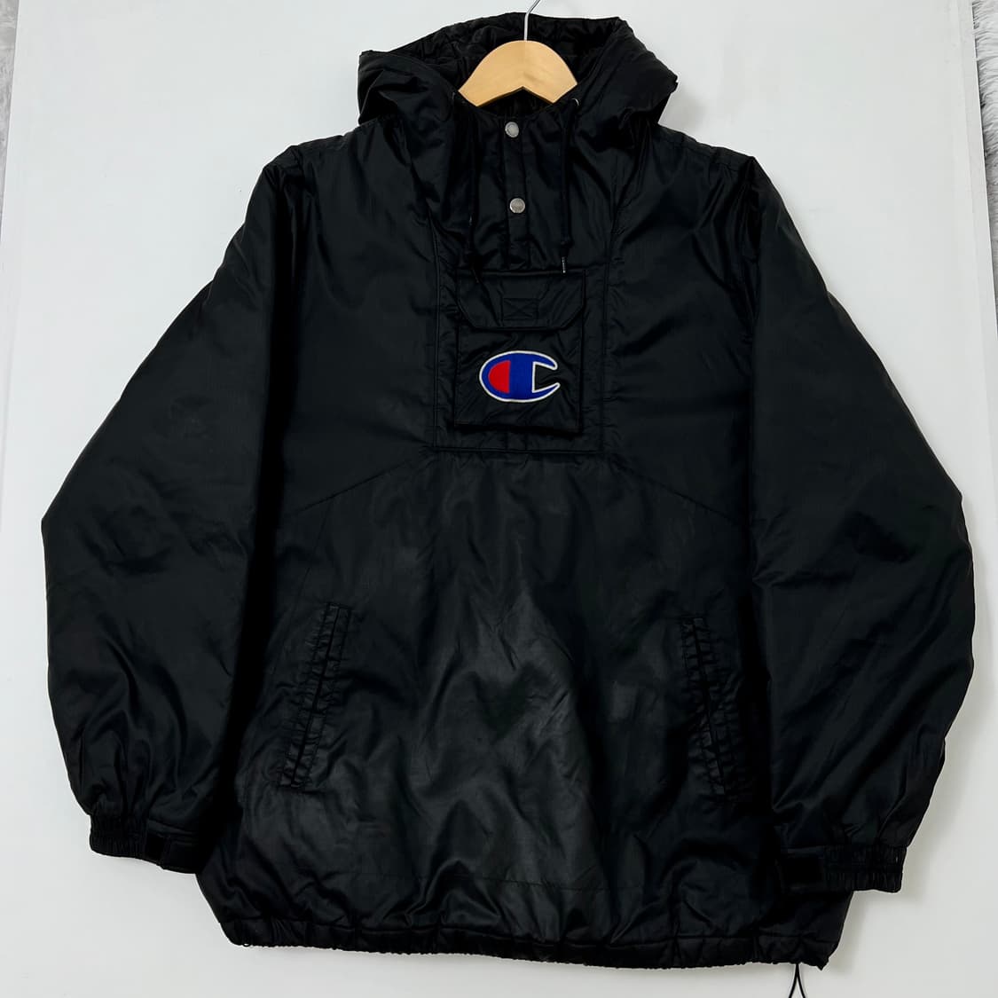 슈프림 X 챔피온 블랙 후드 아노락 점퍼 상품이미지2
