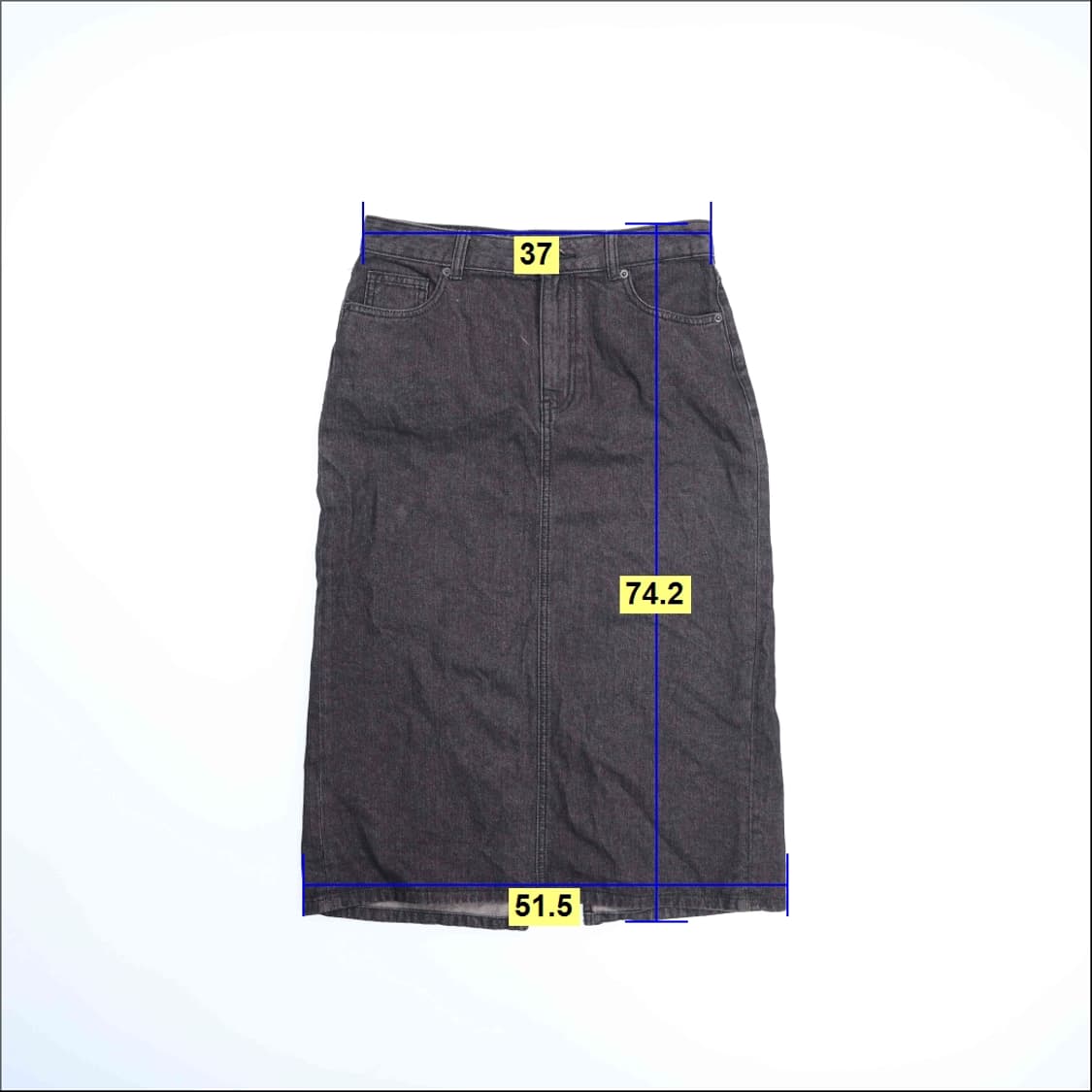 M 탑텐 여성 흑청데님 스커트 0210H2 상품이미지7