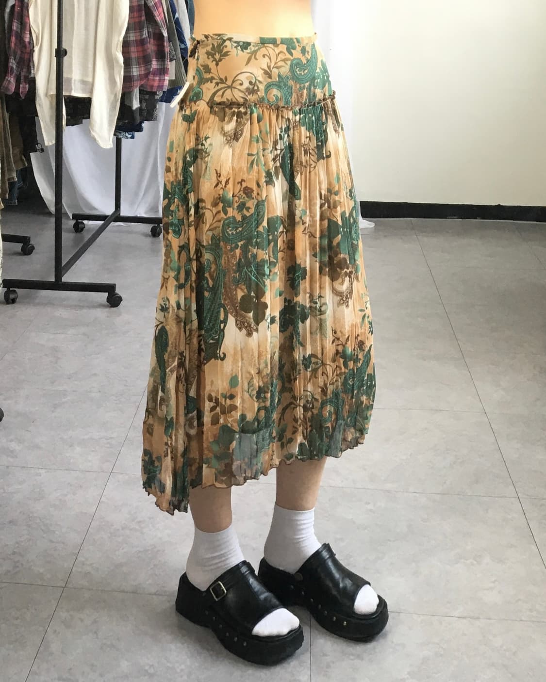 Pattern pleats skirt 상품이미지4