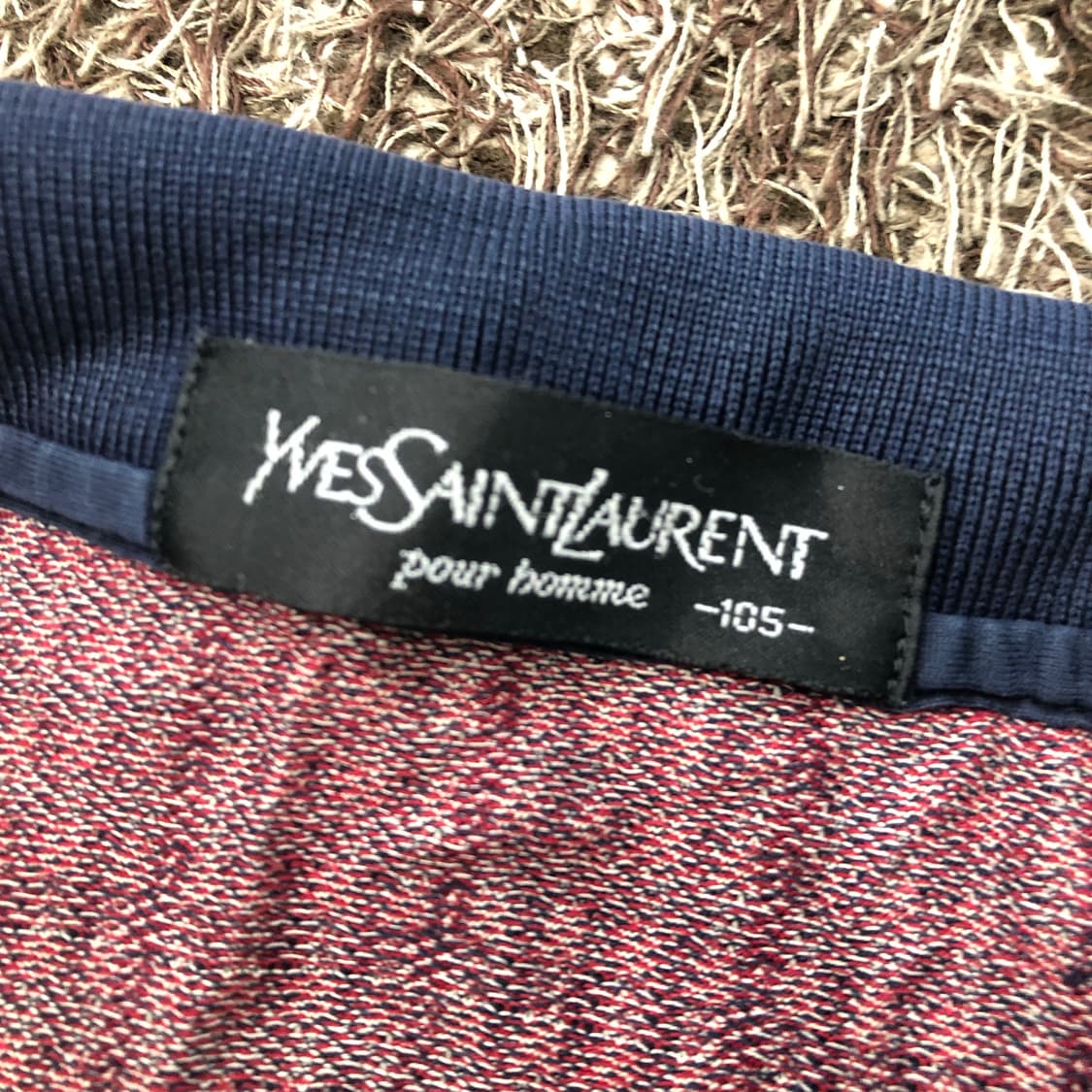 입생로랑 아카이브 체크 긴팔 카라 티셔츠 상품이미지4