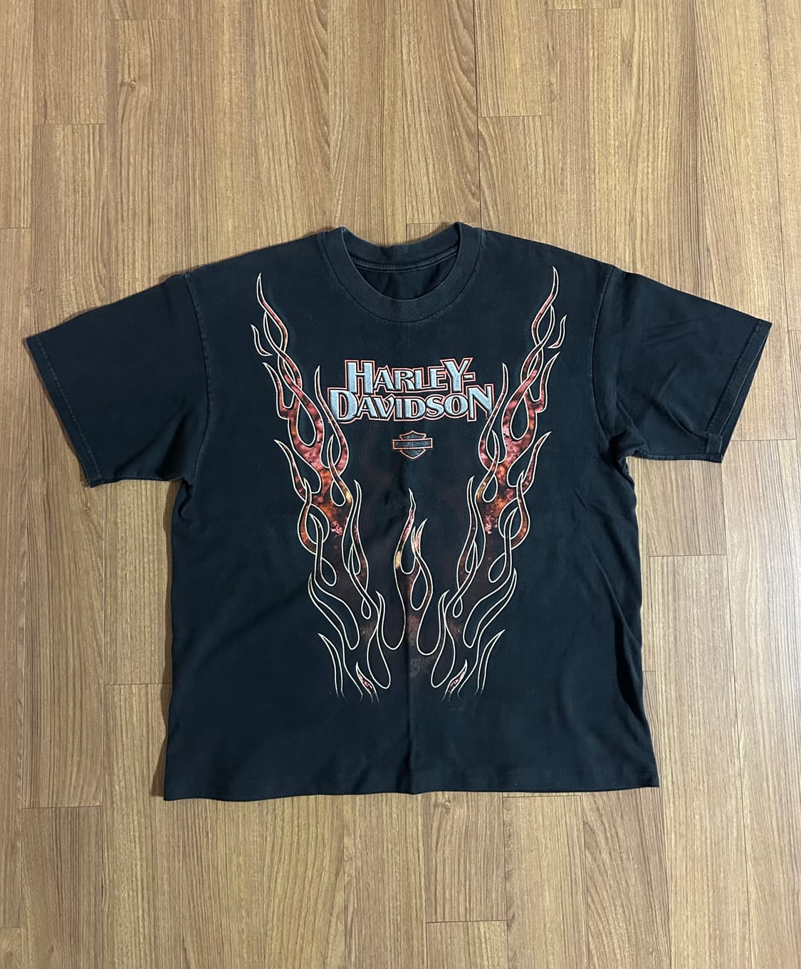 90s 빈티지 할리데이비슨 플레임 반팔 티셔츠 상품이미지1