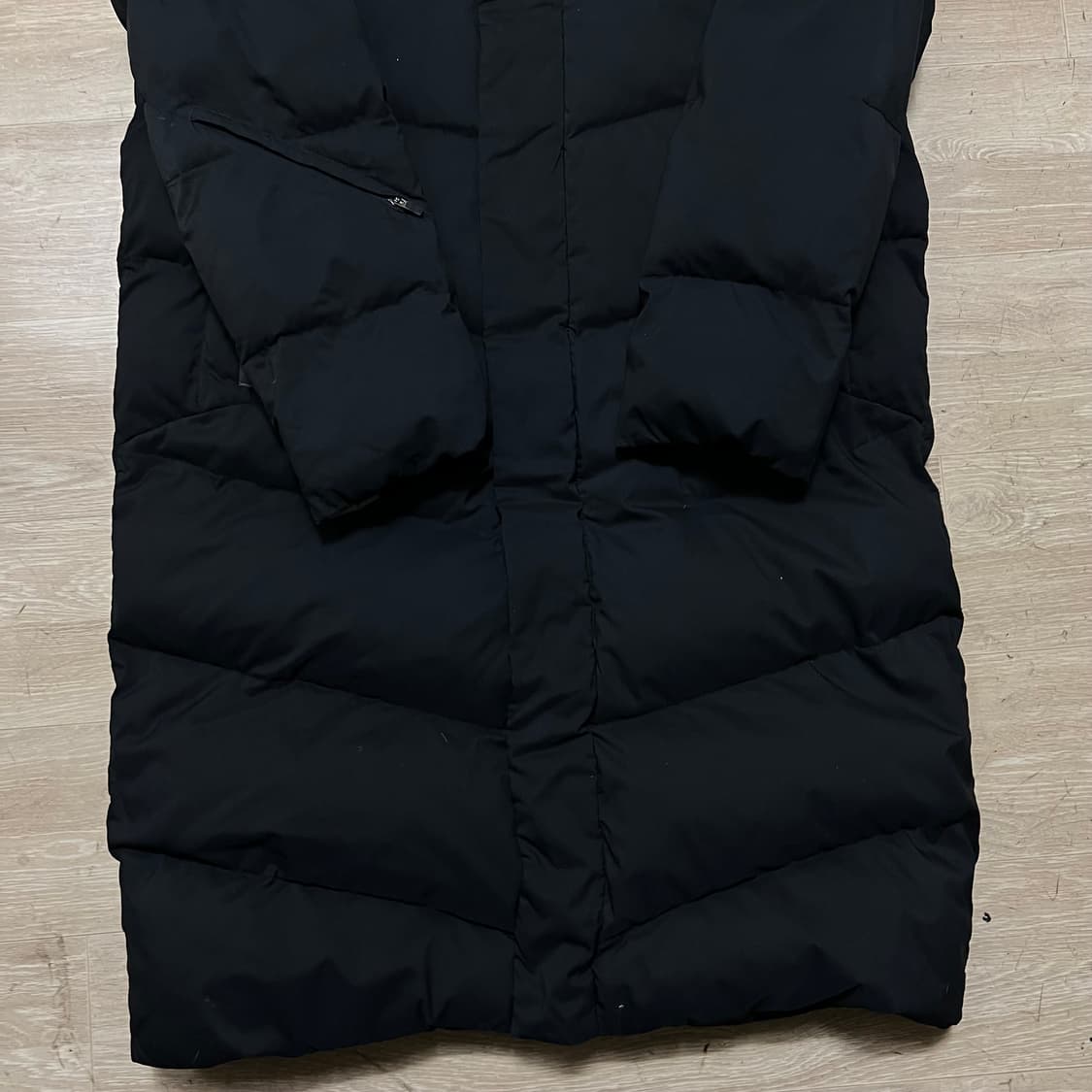 리복 클래식 와펜 로고 후드 롱패딩 점퍼 [블랙] M/95 상품이미지3