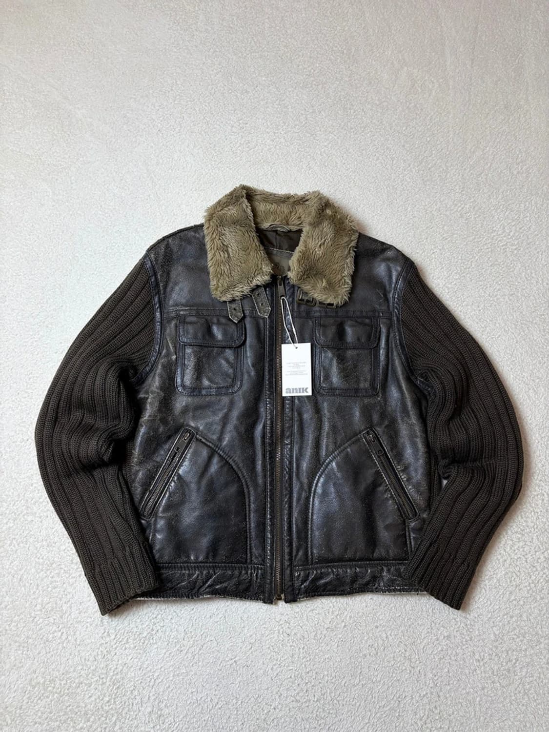 잭앤존 90's 돈피 워싱 트러커 무스탕 자켓 PN6593 상품이미지1