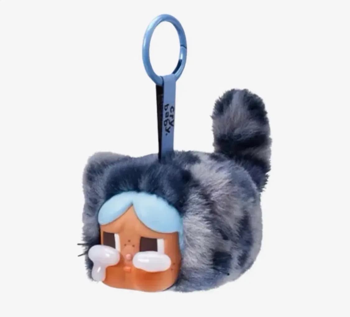 정품. 팝마트 크라이베이비 데님 냥이 키링 1회착. 새상품급 라부부 몬치 상품이미지2
