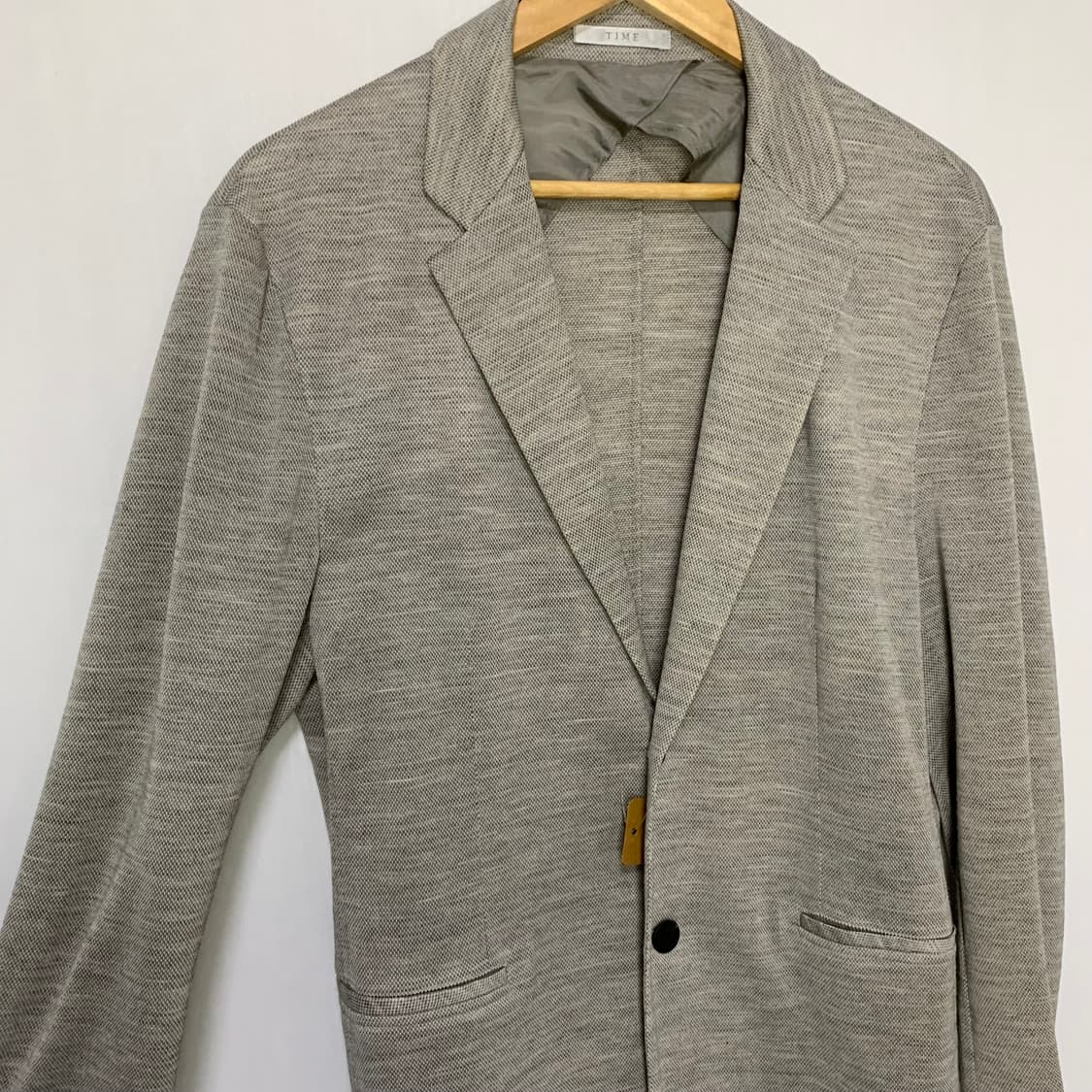 TIME 한섬 타임 린넨 블레이저 자켓 라이트그레이 110 남녀공용 상품이미지3