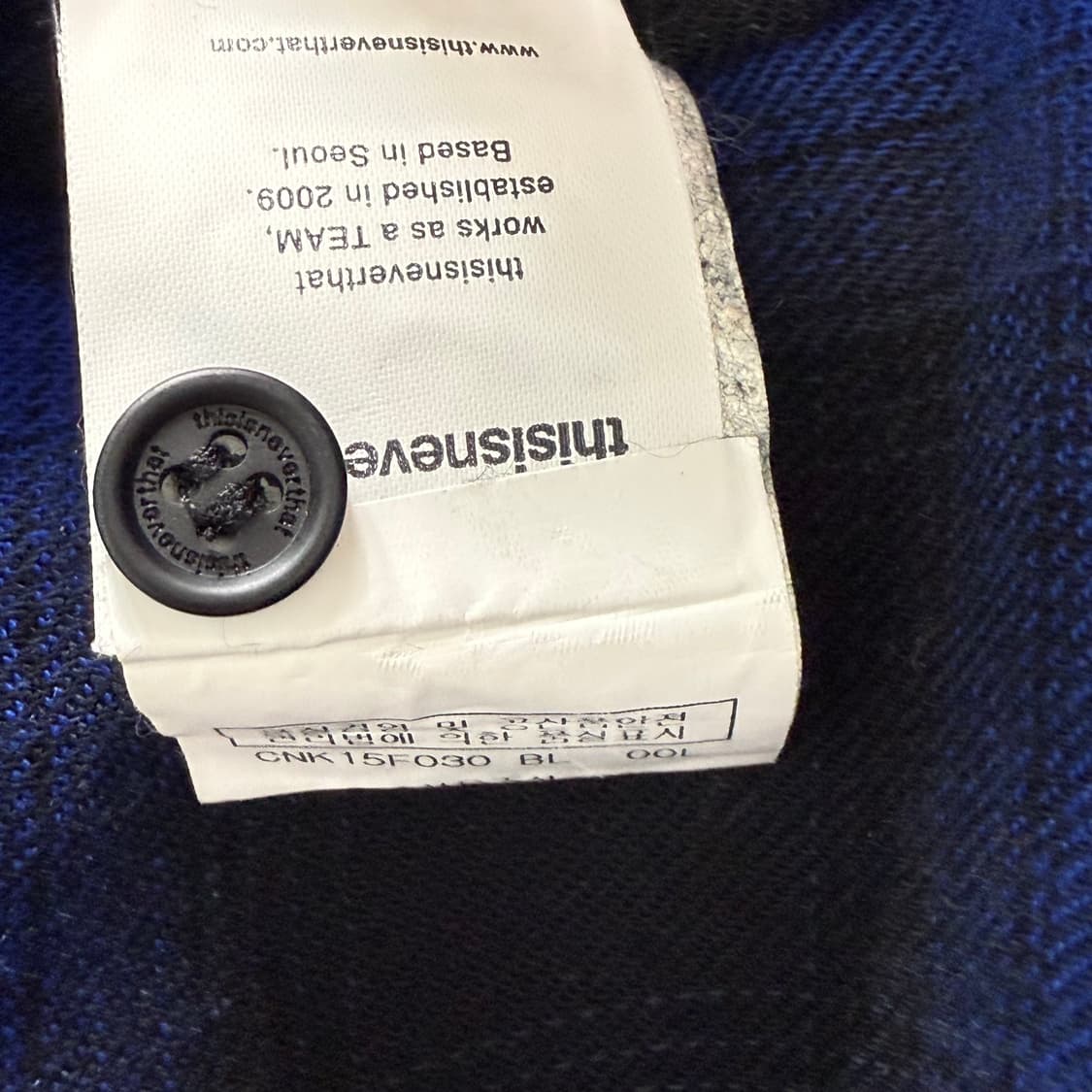 [L] 디스이즈네버댓 체크 남방 상품이미지6