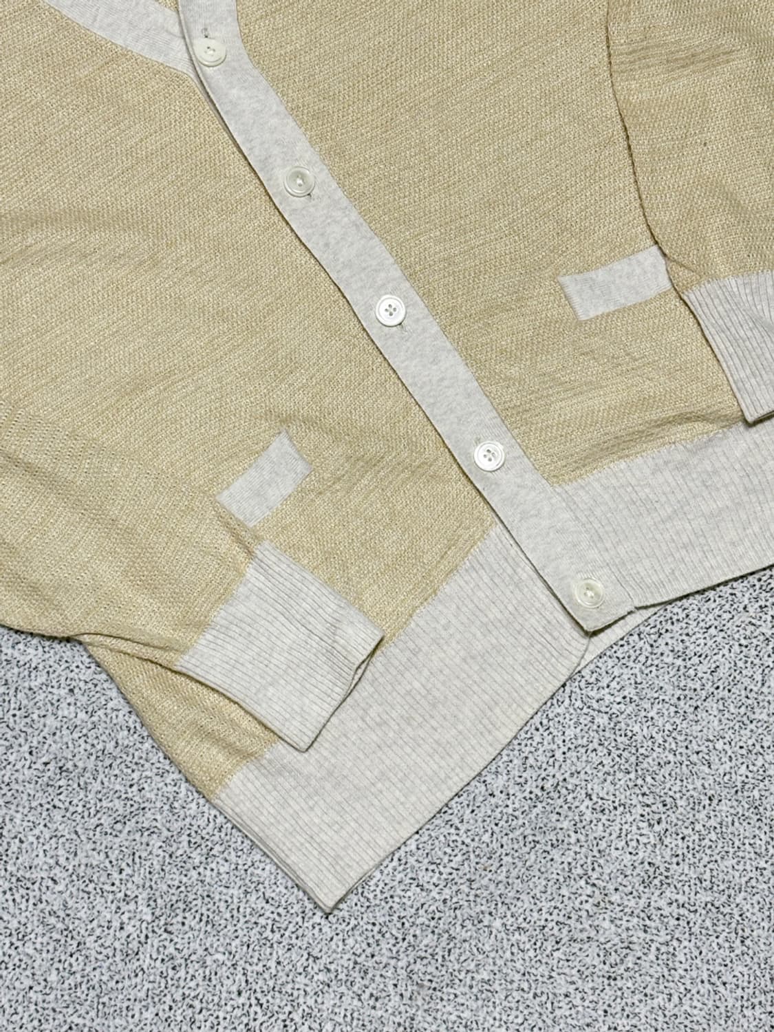 J.PRESS 제이 프레스 코튼,리넨 혼방 배색 가디건 상품이미지4