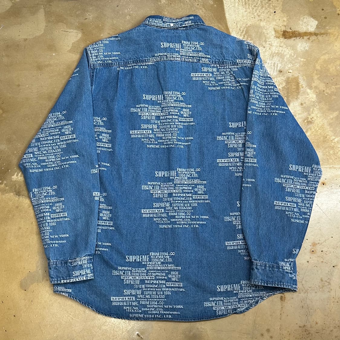 L 슈프림 트레이드마크 자카드 데님 셔츠 상품이미지3