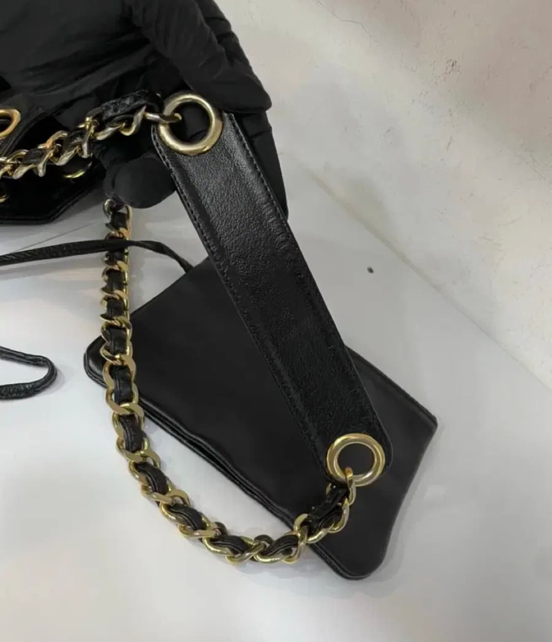 (빈티지) 샤넬 금장 램스킨 빅CC 버킷 크로스백 상품이미지8