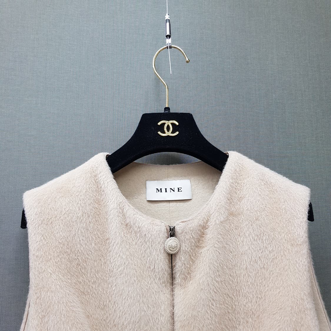 한섬 마인 알파카 울 집업 베스트 82-94-160사이즈 상품이미지2