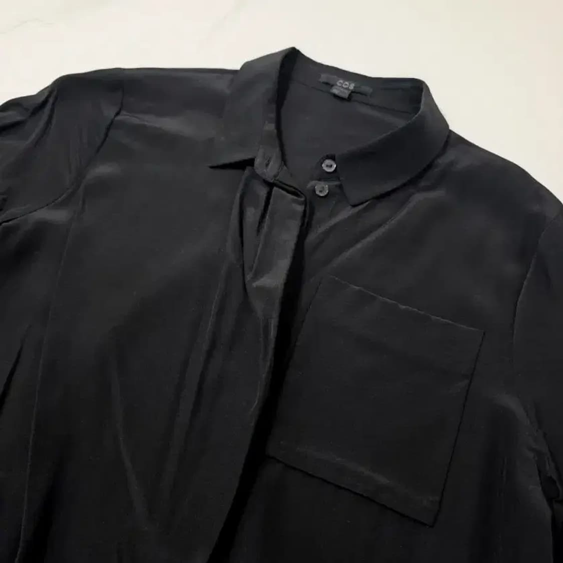 COS 코스 100% 실크 비대칭 드레이프 셔츠 44~55 상품이미지5