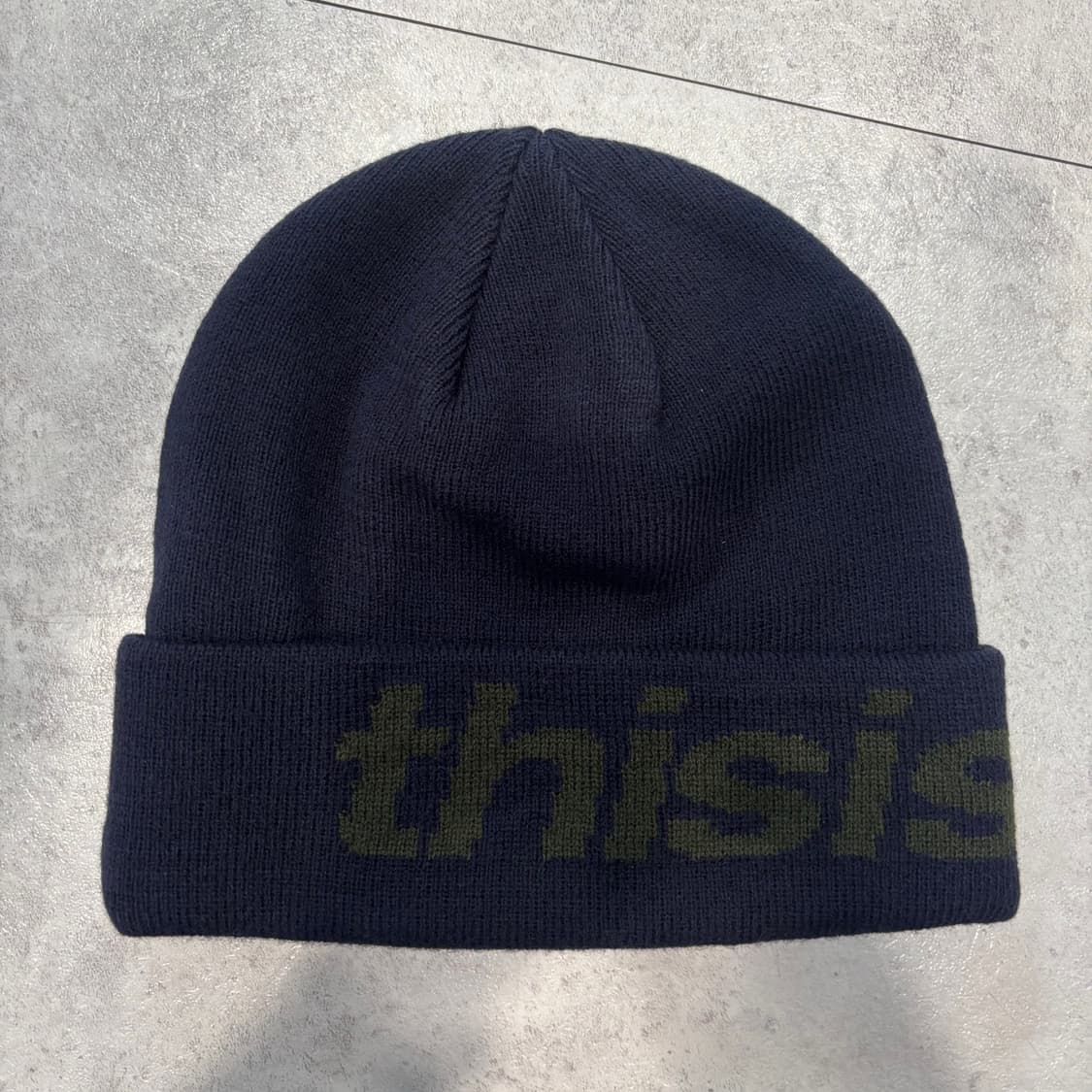 디스이즈네버댓) HSP-Logo Big Cuff Beanie Nav F 상품이미지5