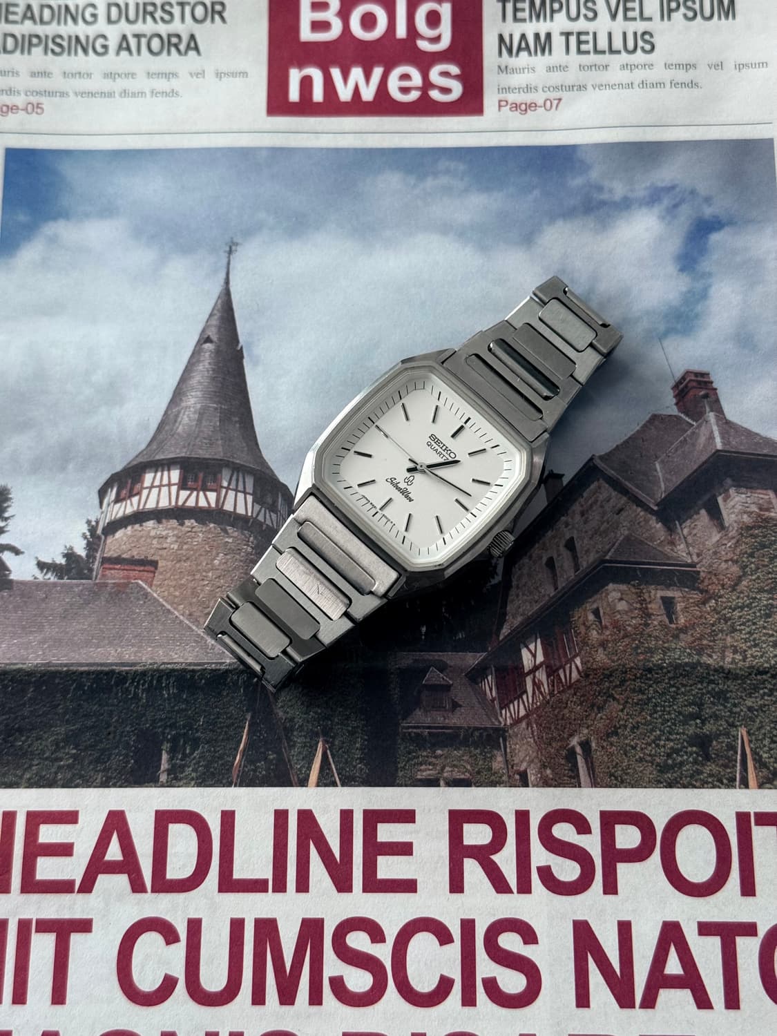 세이코 Seiko 쿼츠 스퀘어 Silvewave 상품이미지2