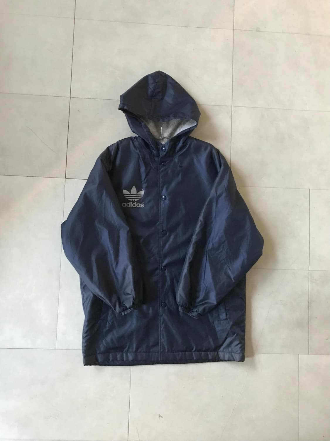 아디다스 빅로고 네이비 후리스 점퍼 상품이미지6