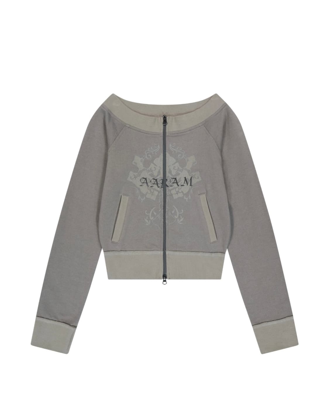 아캄 오프숄더 집업 CROS2 Off-shoulder Zip-Up (Kh 상품이미지2