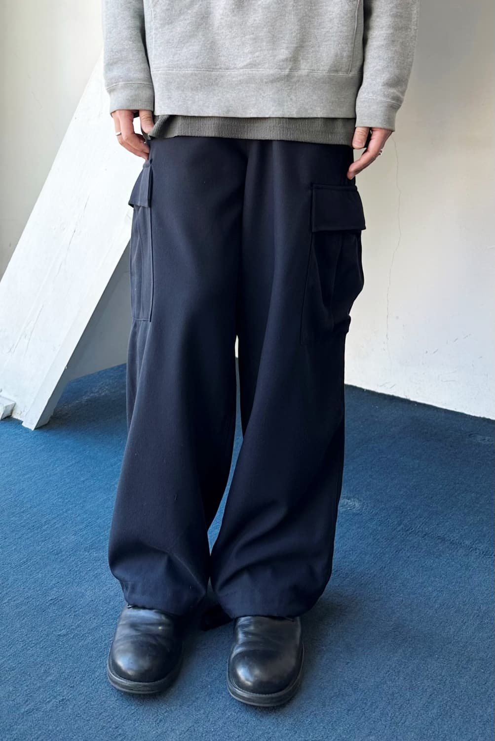 Rayon blend wide easy cargo pants 상품이미지8