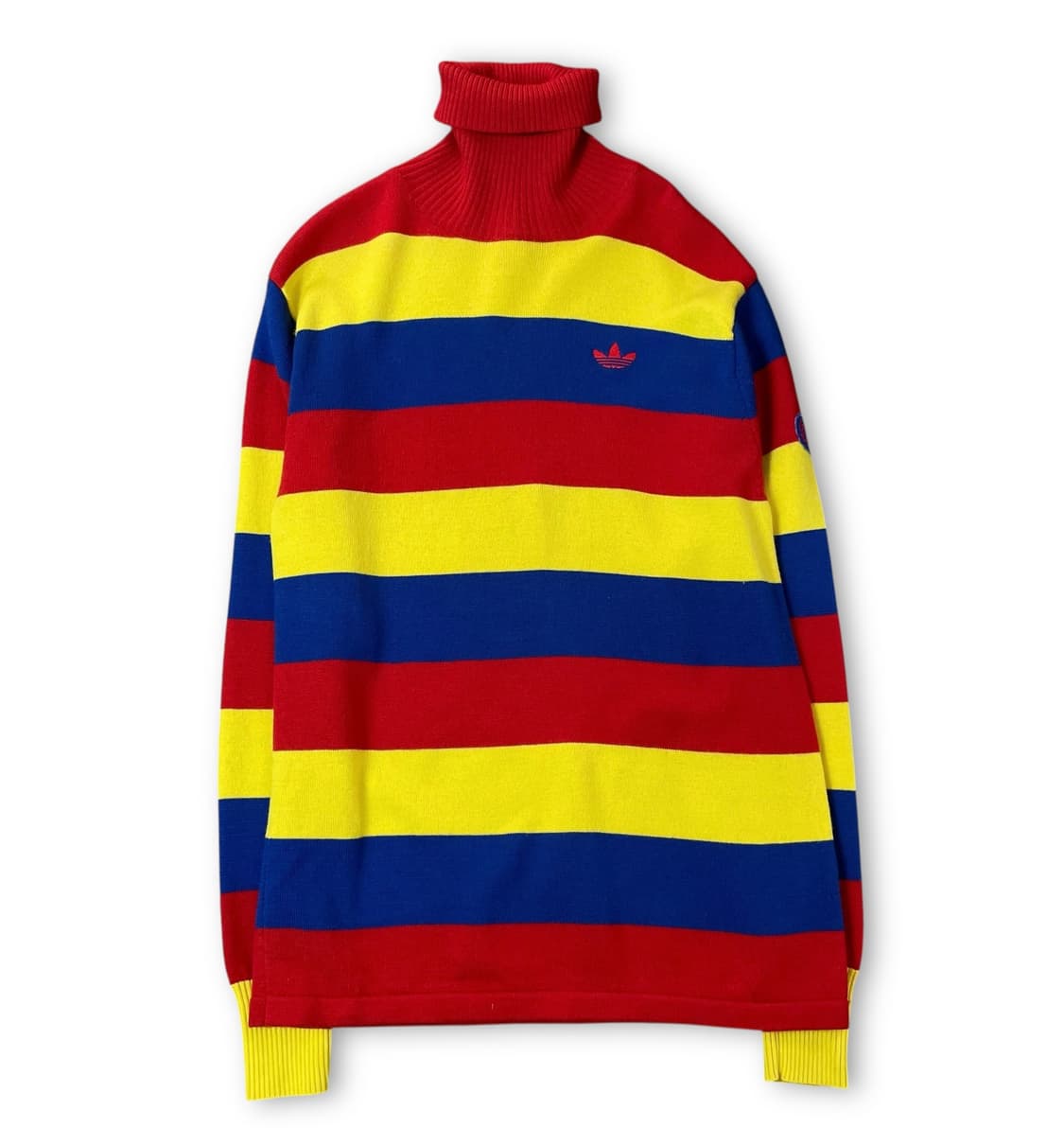 아디다스 레드 옐로우 블루 단가라 하이넥 긴팔 니트 100 상품이미지1