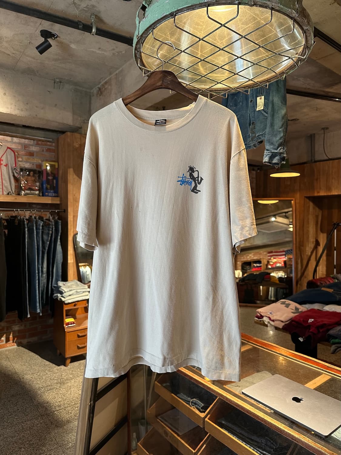 90s USA 빈티지 스투시 재즈맨 반팔 티셔츠 상품이미지1