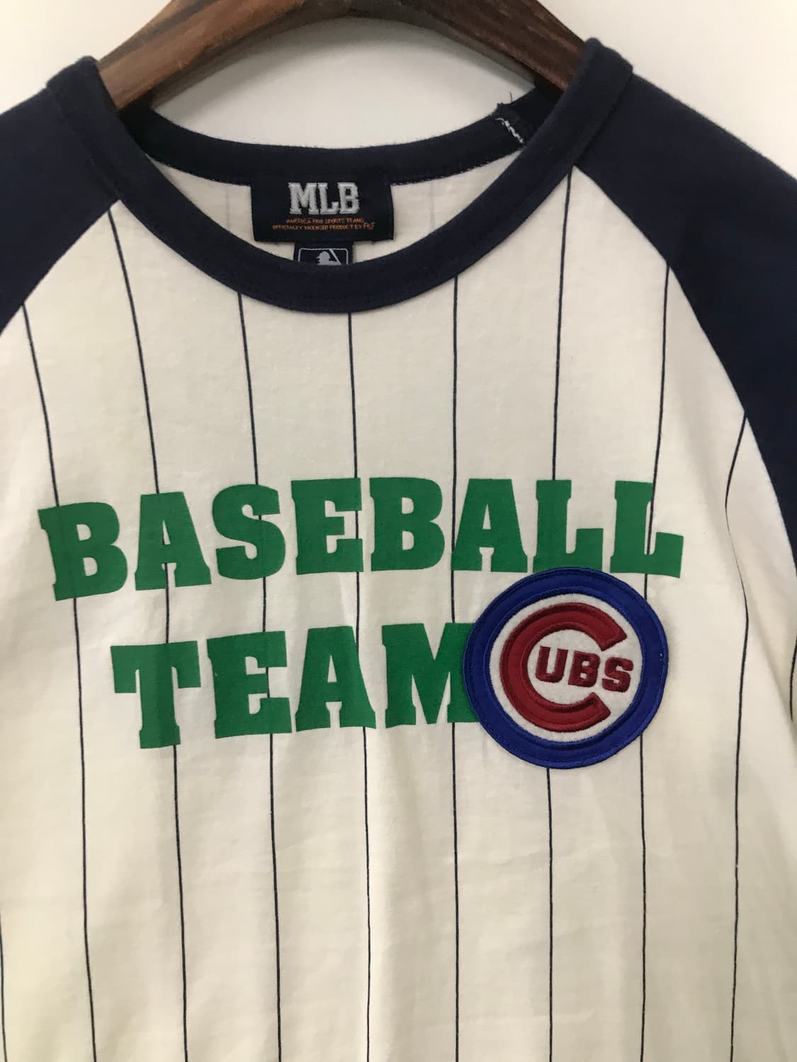 MLB 나그랑배색 스트라이프 반팔 티셔츠 상품이미지5